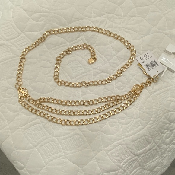 MICHAEL KORS WOMEN’S GOLD METAL BELT SIZE L/XL - Picture 10 of 11